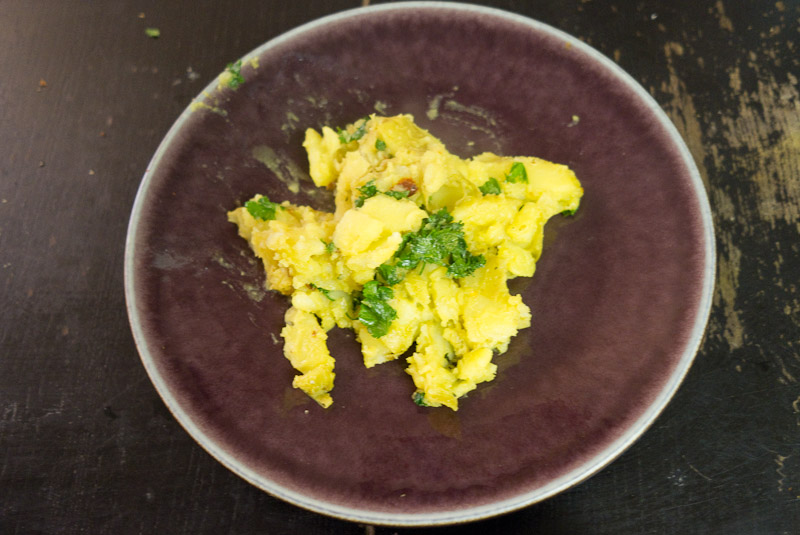 Potatoes tempered with cumin