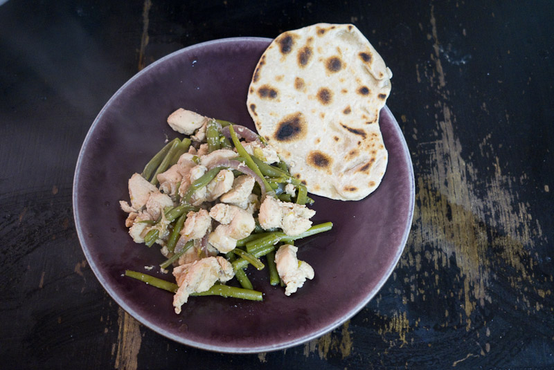 Poulet aigre-doux aux haricots verts