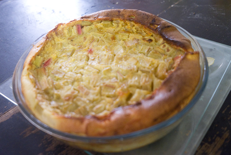 Clafoutis Rhubarbe-poire